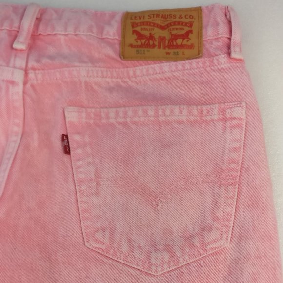 Levis Jeans Denim Short 100% Cotton NO stretch 10"inch HighRise Straight Leg 31 - Picture 8 of 10